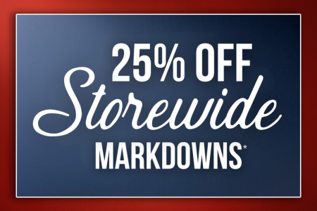 Additional 25% Off Markdowns